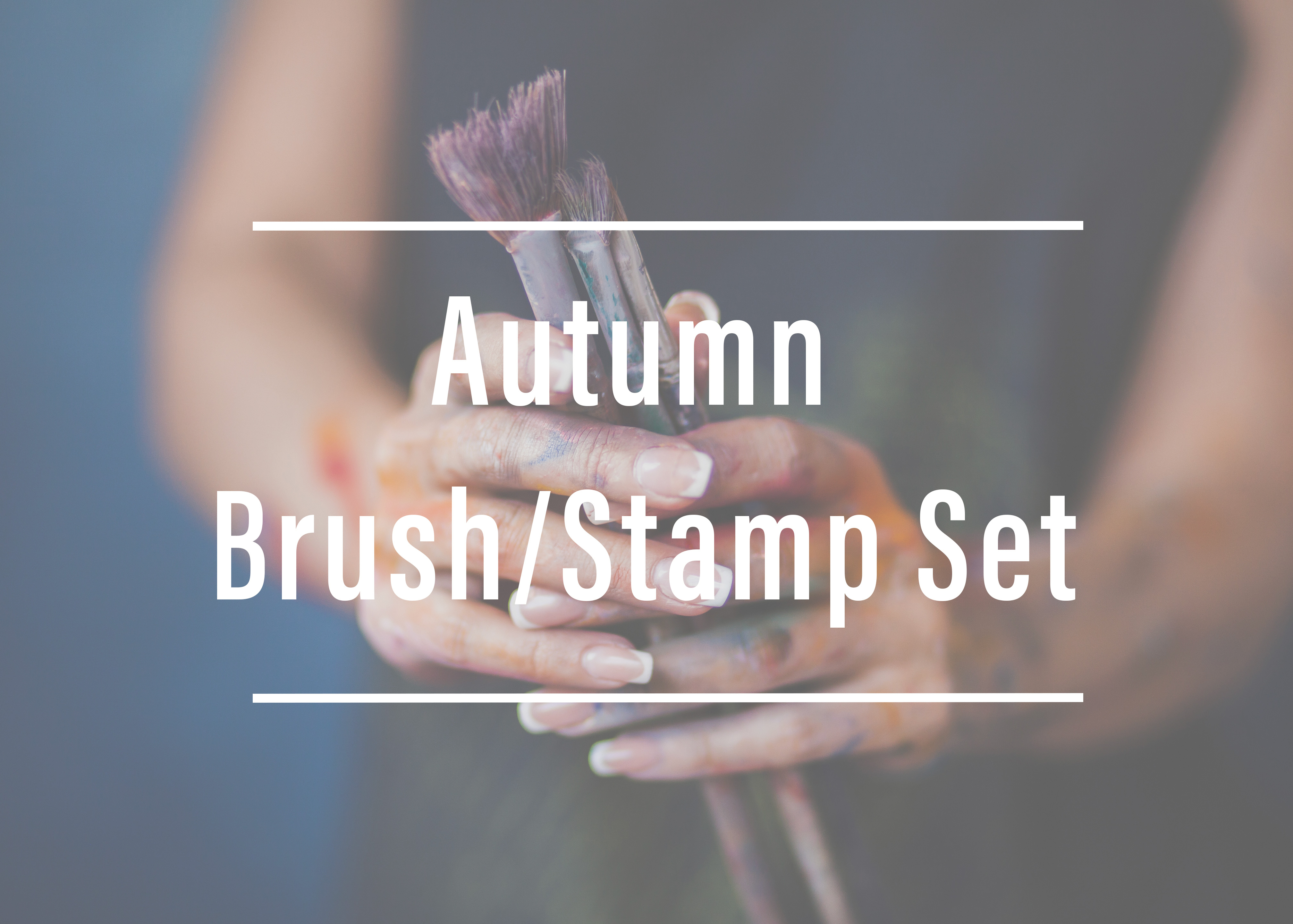 Autumn Brush/Stamp Set